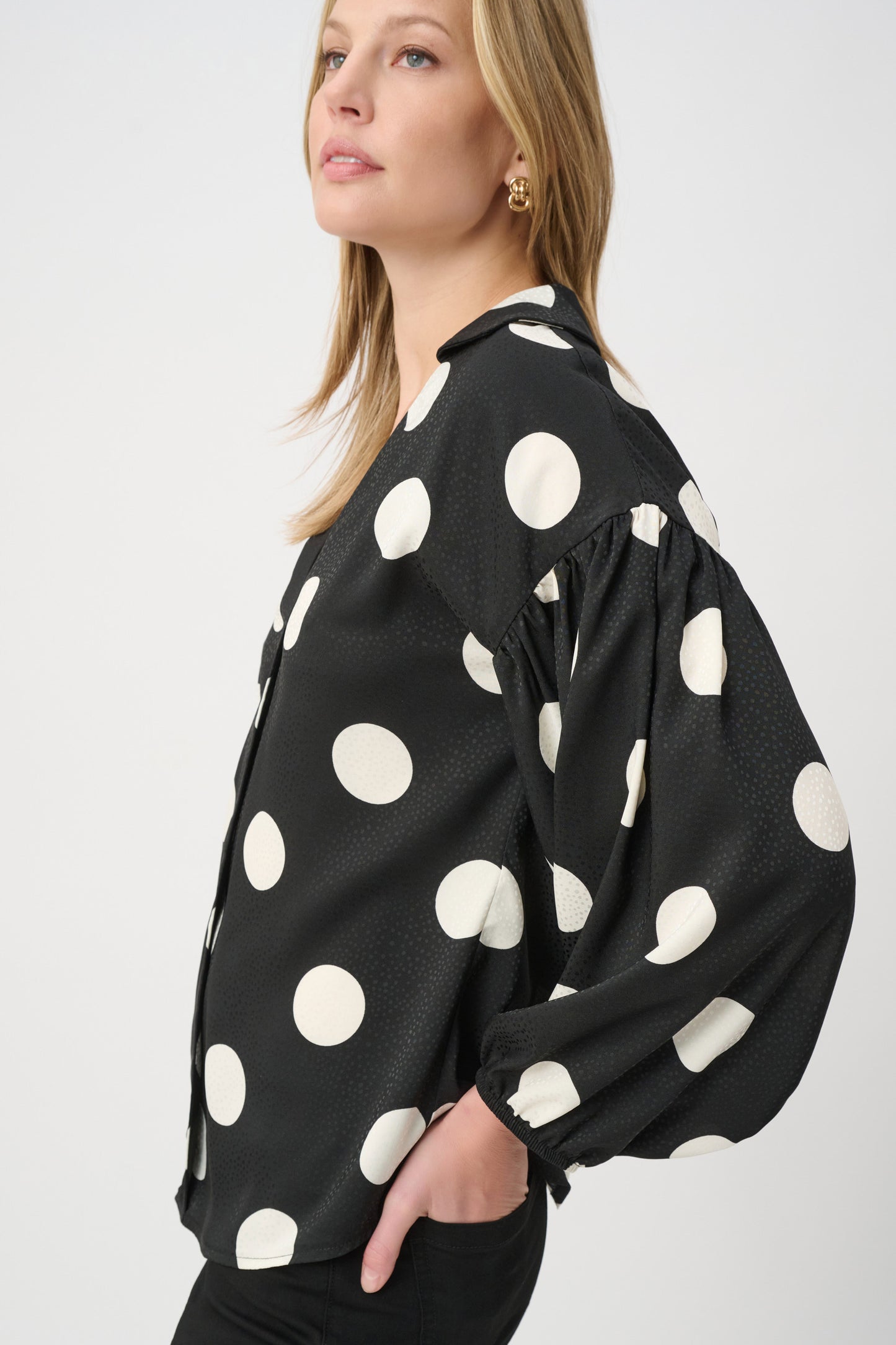 Polka Dot Satin Top 264114