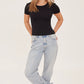 DAYNA RIBBED SHORT SLEEVE