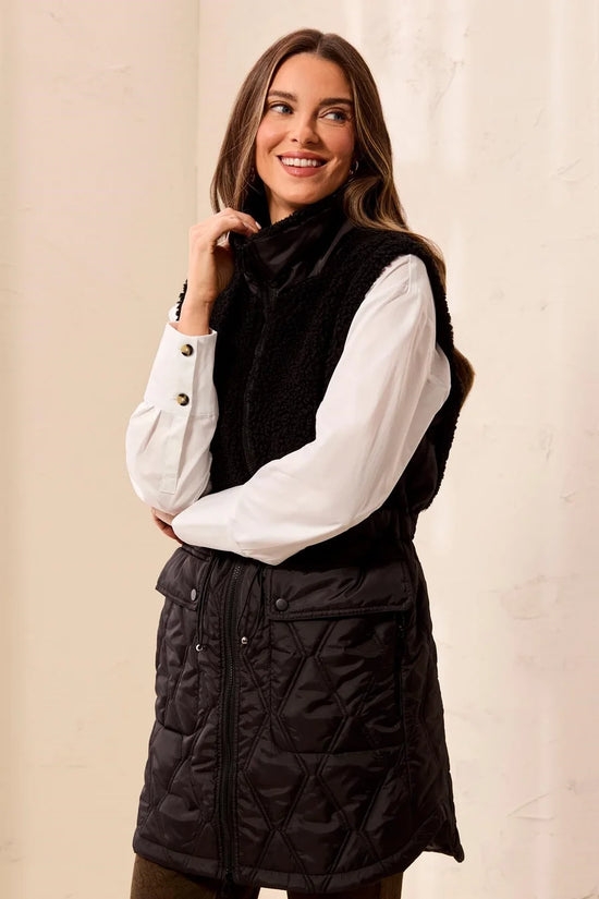THE KENZIE MIX MEDIA SHERPA VEST