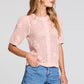 OLIVIA SHORT SLEEVE CROCHET SWEATER