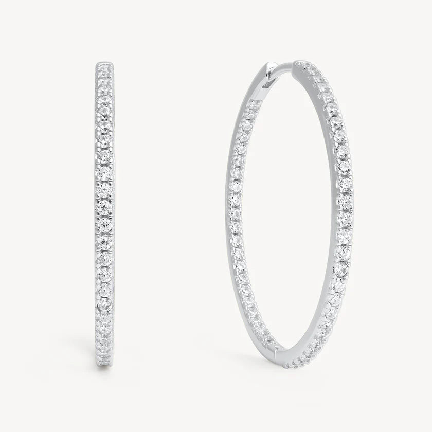 HILLBERG AND BERK LARGE (35MM) PAVE HOOP