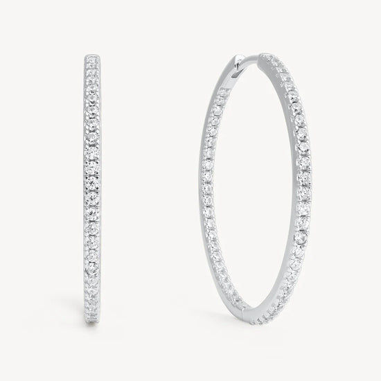 HILLBERG AND BERK LARGE (35MM) PAVE HOOP