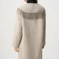 Wool Blend Shawl Collar Fringed Coat 263912