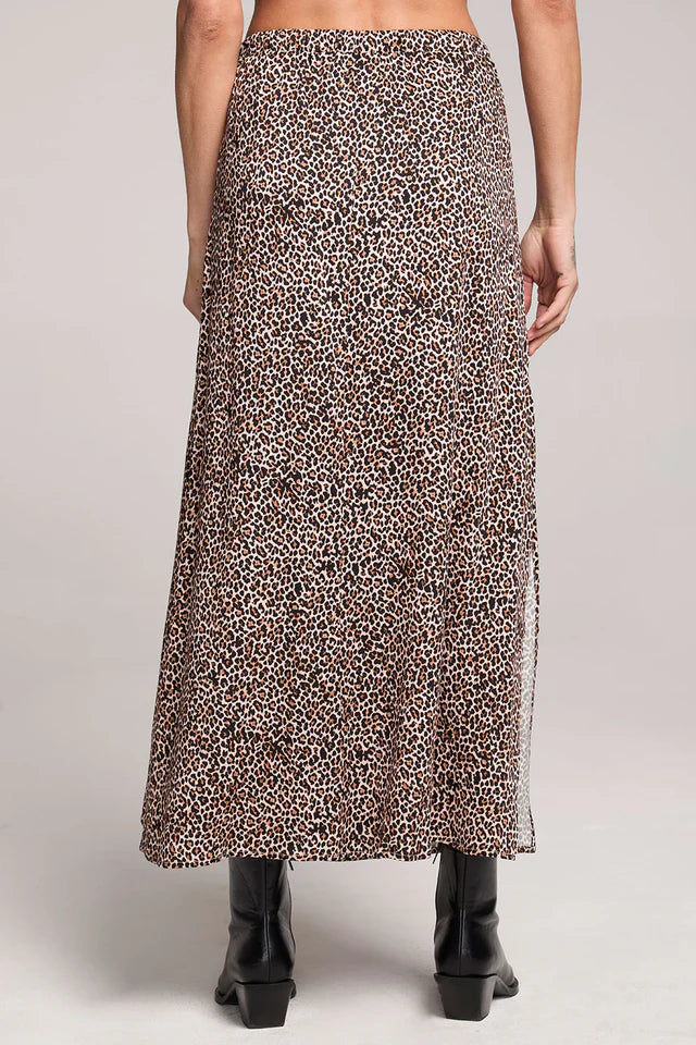SERAPHYNE LEOPARD MIDI SKIRT
