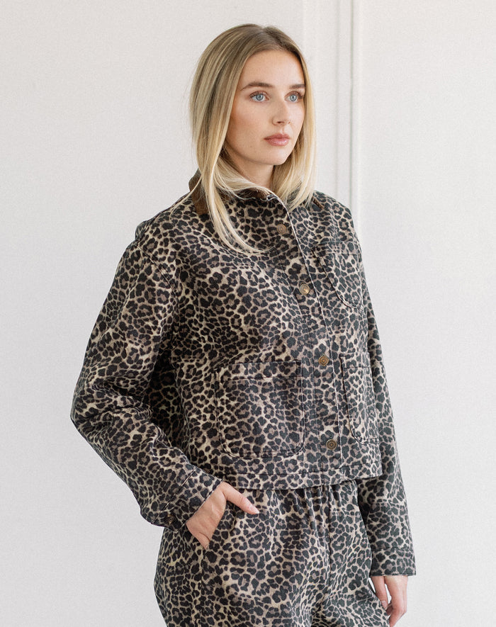 MAGALI LEOPARD BARN JACKET BY BTL