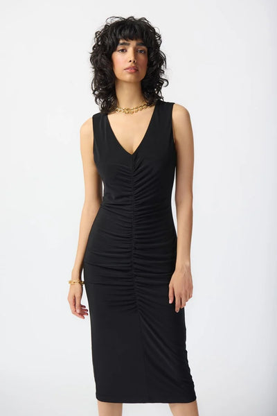 SILKY KNIT SLEEVELESS SHEATH DRESS 241205