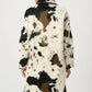 Faux Fur Cow Print Coat 264944