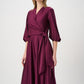 Knit Satin Flowy Wrap Dress 264070