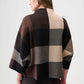 PLAID BOXY SWEATER W/ FUNNEL NECK