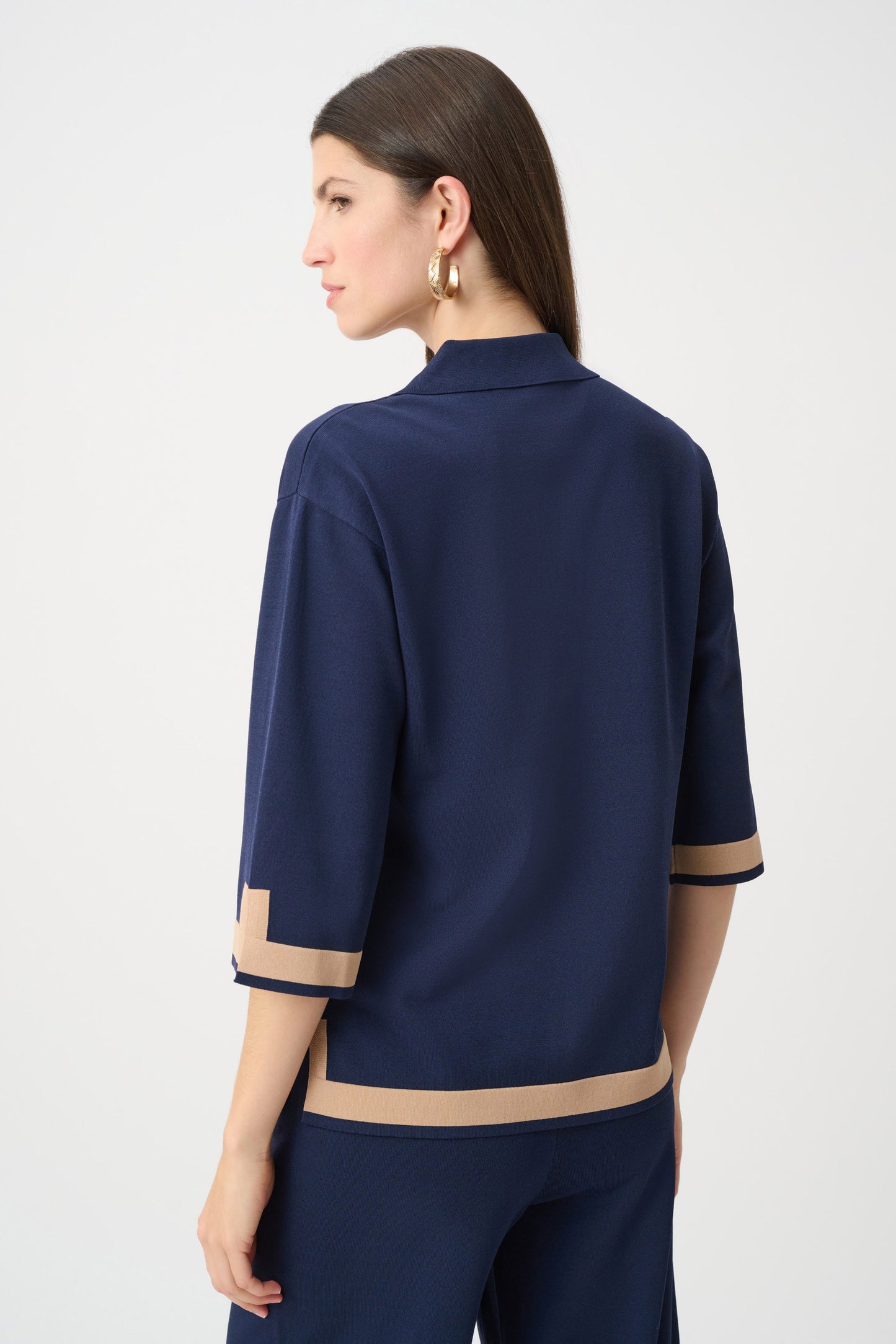 COLOR BLOCK SWEATER TOP 253909