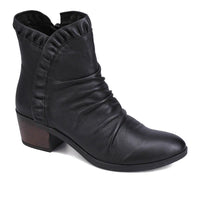 CONNIE ANKLE BOOT WITH RUFFLE DETAIL