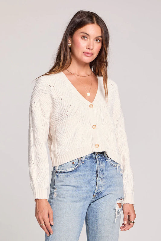 LOUIS V NECK CARDI SWEATER