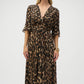 Chiffon Animal Print Fit and Flare Dress 252935