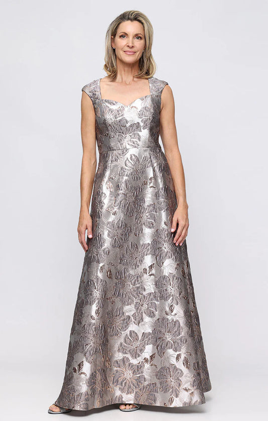 THE CLAIRA PRINTED CAP SLEEVE GOWN