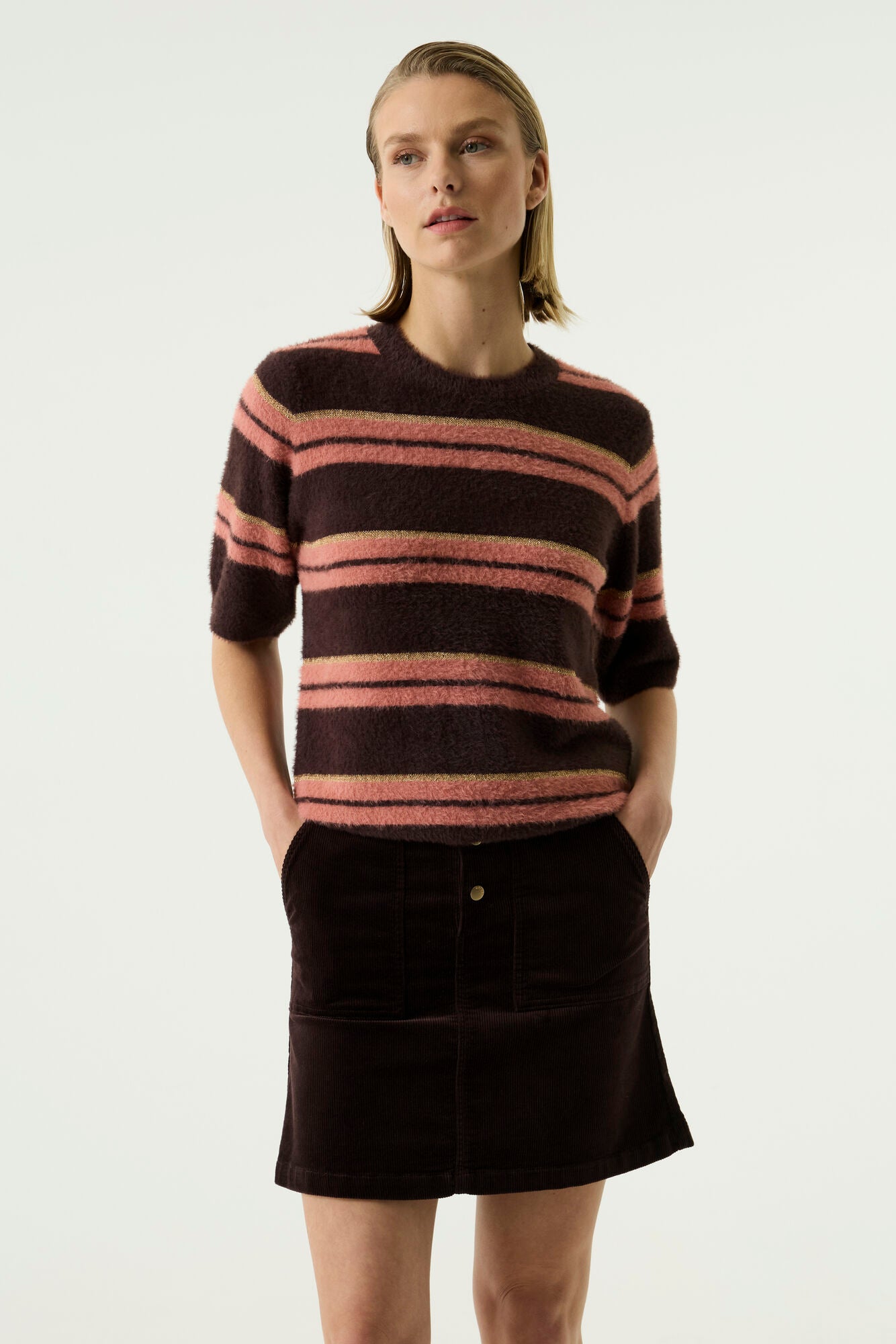 THE PENNI S/S METALLIC SWEATER