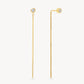 HILLBERG BEZEL THREADER EARRINGS