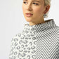 Jacquard Knit Mixed Print Boxy Sweater 253981