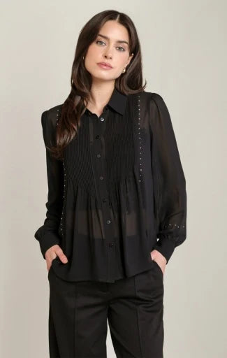 THE LORETTA STUDDED BLOUSE