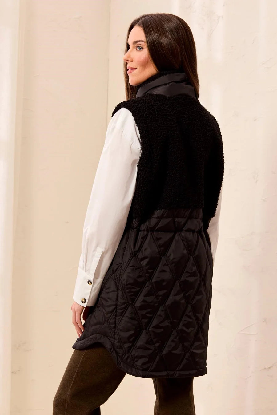 THE KENZIE MIX MEDIA SHERPA VEST