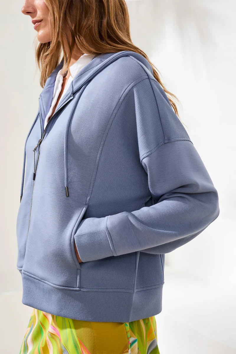 ZIP UP HOODED SWEATSHIRT