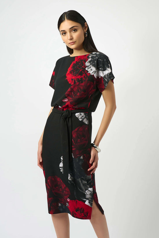 Scuba Crepe Floral Print Sheath Dress 253150