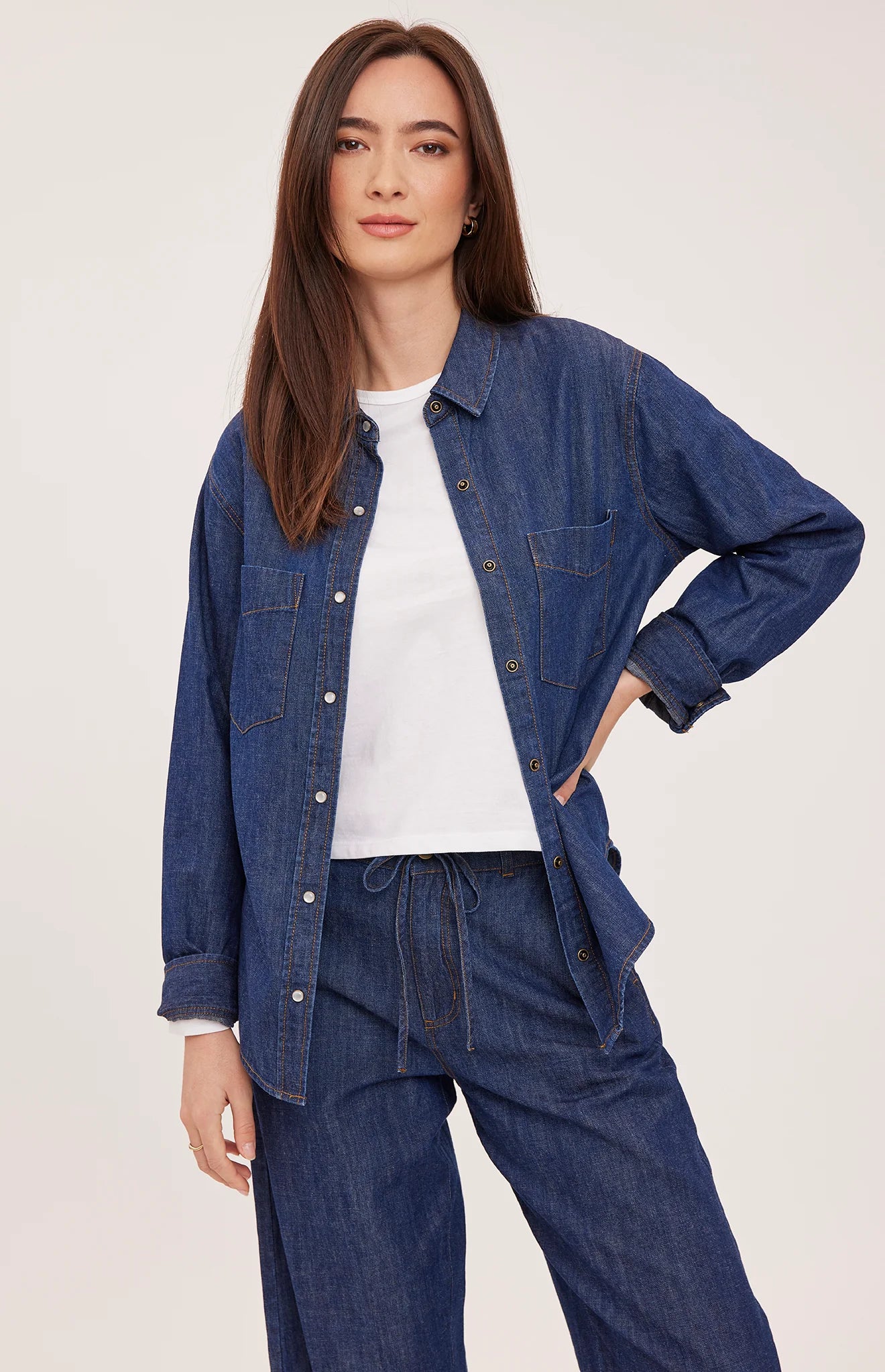 GRIFFIN BUTTON UP DENIM SHIRT