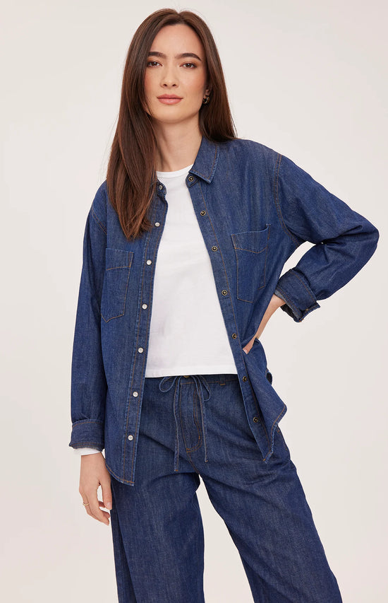 GRIFFIN BUTTON UP DENIM SHIRT