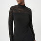 Sheer Lace Sleeve Wide-Leg Jumpsuit 264196