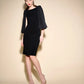 JOSEPH RIBKOFF PLEATED SLEEVES SHEATH DRESS 233766