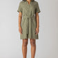 THE ANGIE LINEN S/S BELTED EYELET DRESS