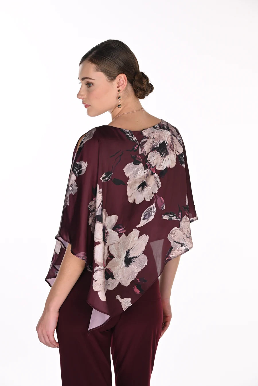 WOVEN OVERLAY FLORAL TOP 269258