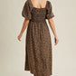 THE OLIVIA  PUFF SLEEVE MID DRESS