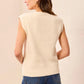 SPLIT CREW NECK SWEATER VEST