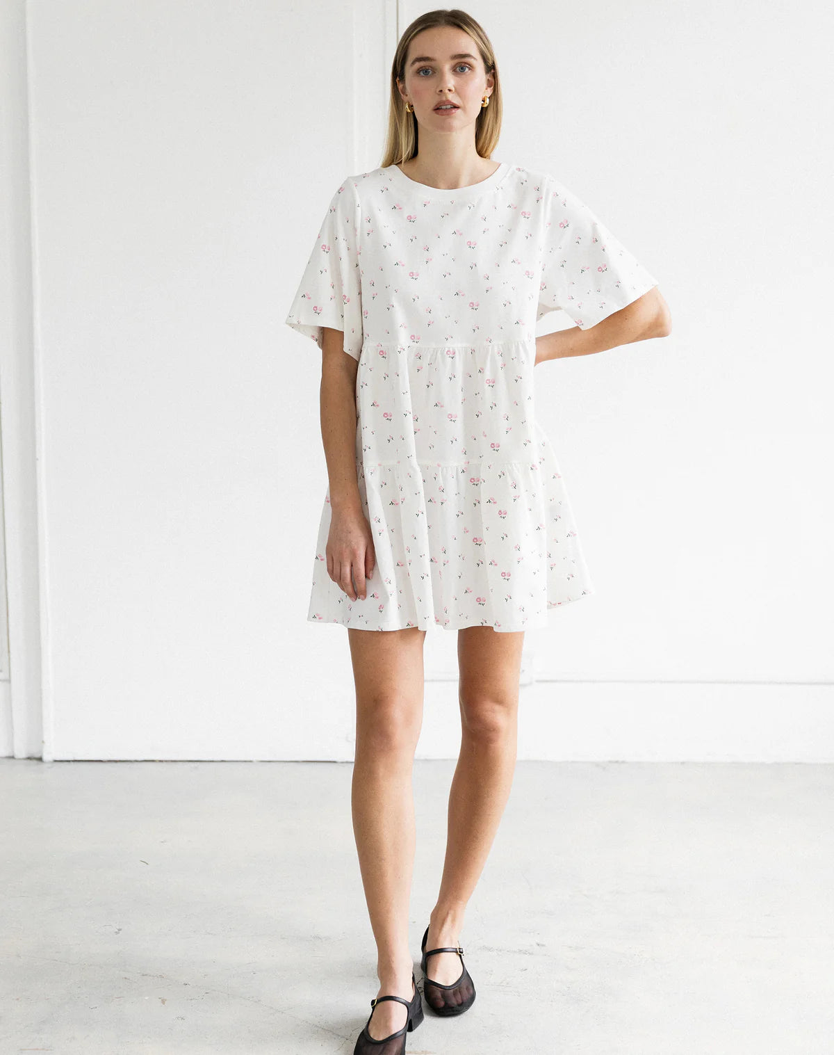 TIERED FLORAL DRESS