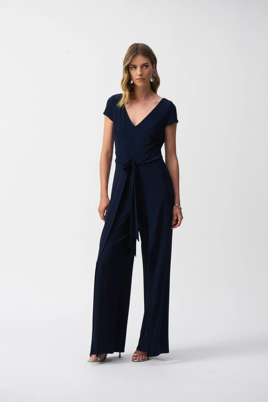 SILKY KNIT WIDE LEG JUMPSUIT 251049