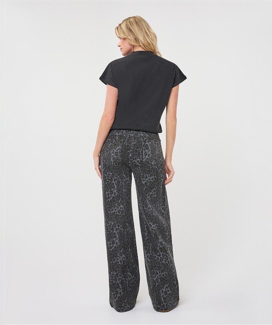 BILLIE LEOPARD DENIM PANTS