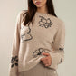 THE RACHELLE FLOWER CREWNECK SWEATER