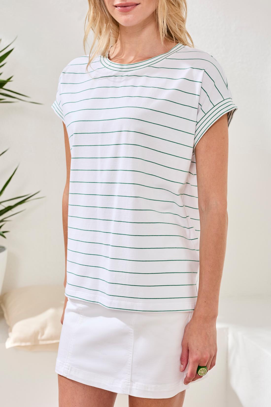 THE JONI  CAP SLEEVE TOP