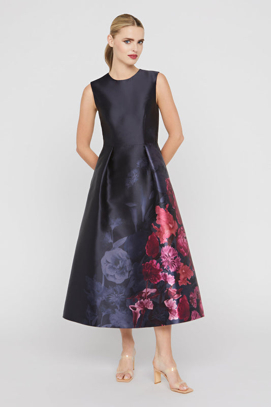 LANDON TEA LENGTH FLORAL DRESS