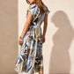 SHORT SLEEVED V NECK TIERED DRESS 2135O