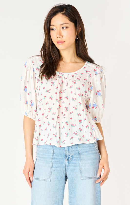 THE QUINN TIE BACK PRINTED TOP 2523504