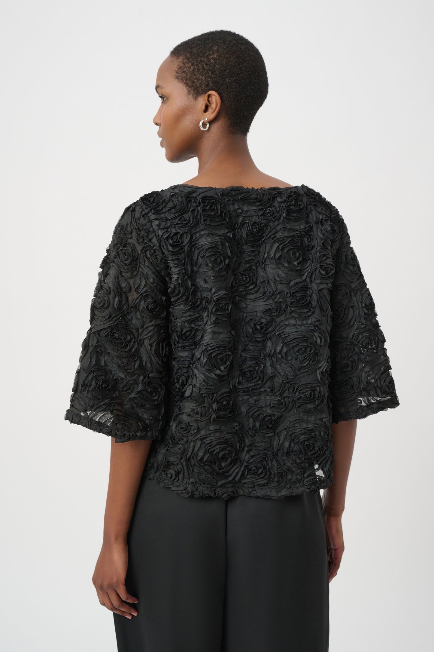 Textured Floral Boxy Top 264179