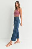 CARGO POCKET WIDE LEG HI RISE DENIM BP339J