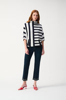 JACQUARD STRIPE KNIT PULLOVER SWEATER 251933