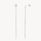 HILLBERG BEZEL THREADER EARRINGS