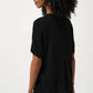 METALLIC KNITTED TSHIRT W/RHINESTONES