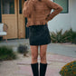 MORGAN LEATHER MINI SKIRT