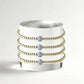 LENNY & EVA 3MM GOLD W/SILVER SPARKLE BALL STRECTH BRACELET