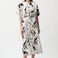 ABSTRACT WRAP DRESS
