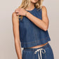 SUN SEEKER DENIM TANK